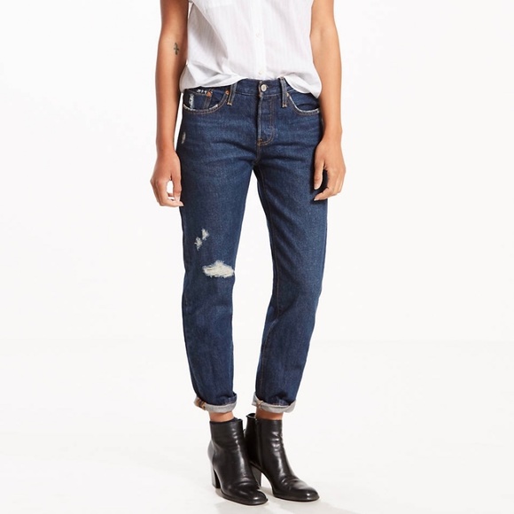Levi's Denim - Levi's 501 Ripped Tapered Jeans Size 28